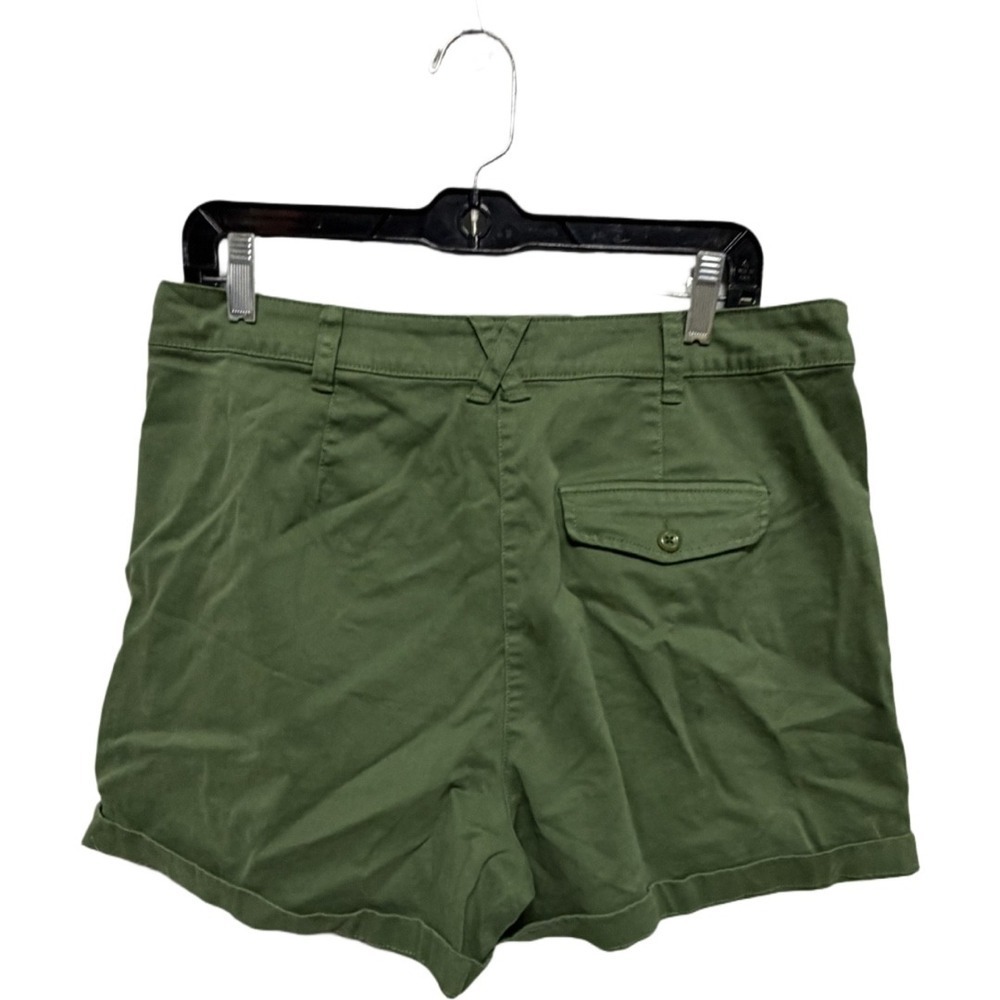 J. Crew Olive Green Short Chino Shorts Size 12 Minimalist Prep Outdoor High Rise - Picture 4 of 5